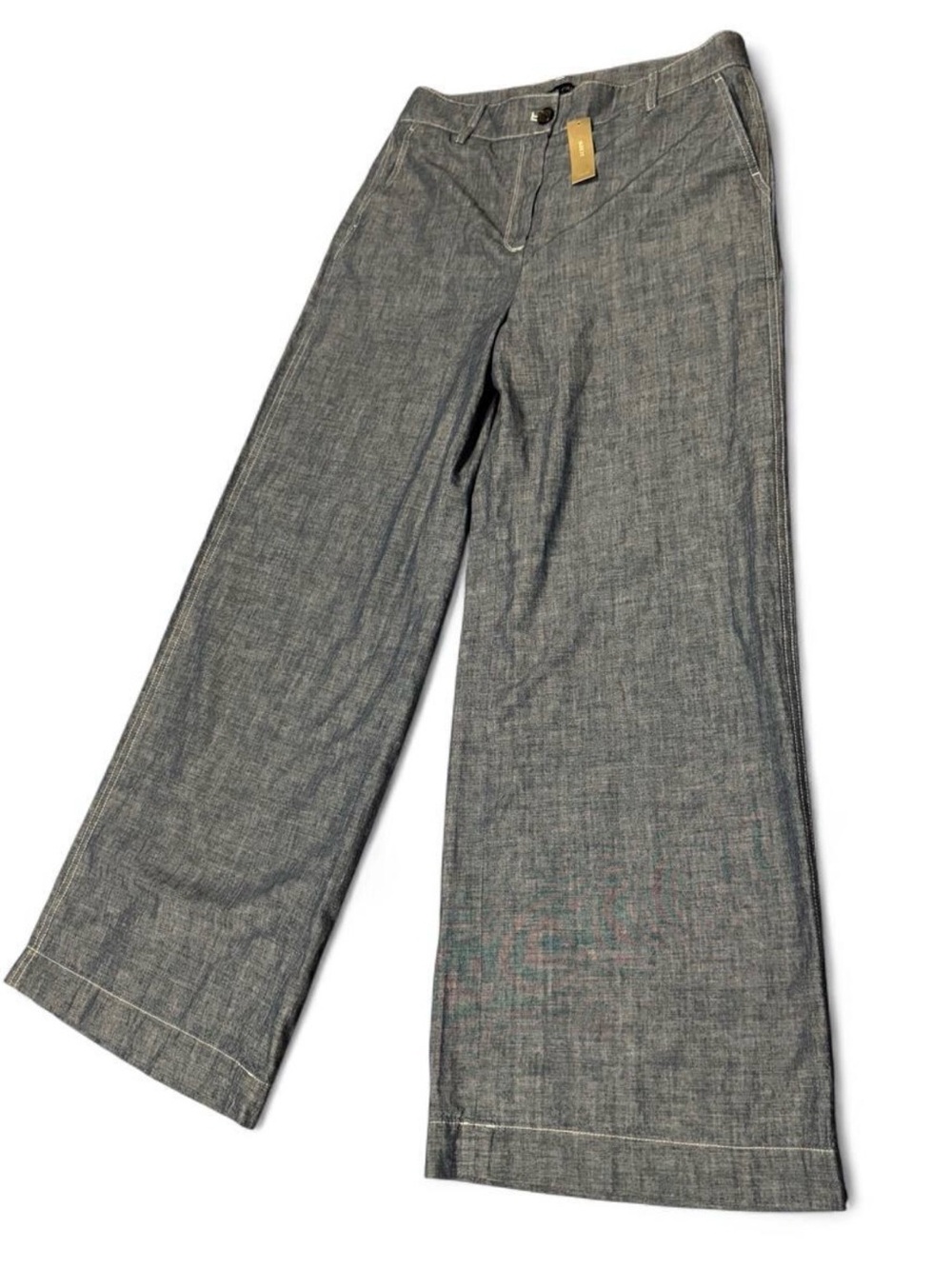 J. Crew Wide Leg Flare Jeans in Heathered Gray